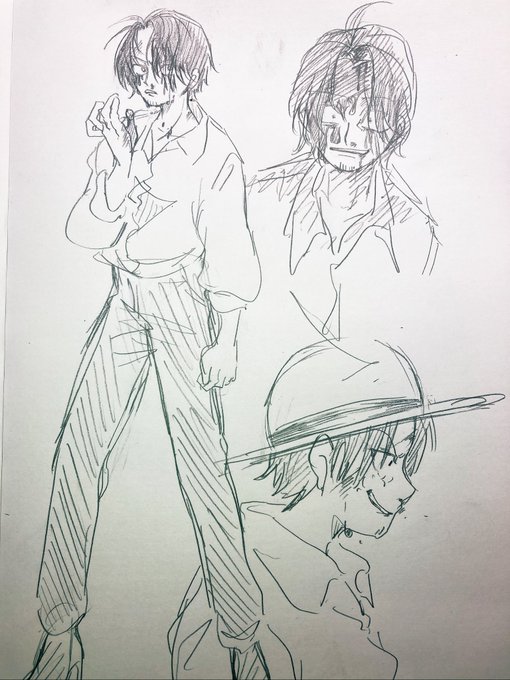 出癖で描きすぎて誰だかわからなくなったシャンクスさん 