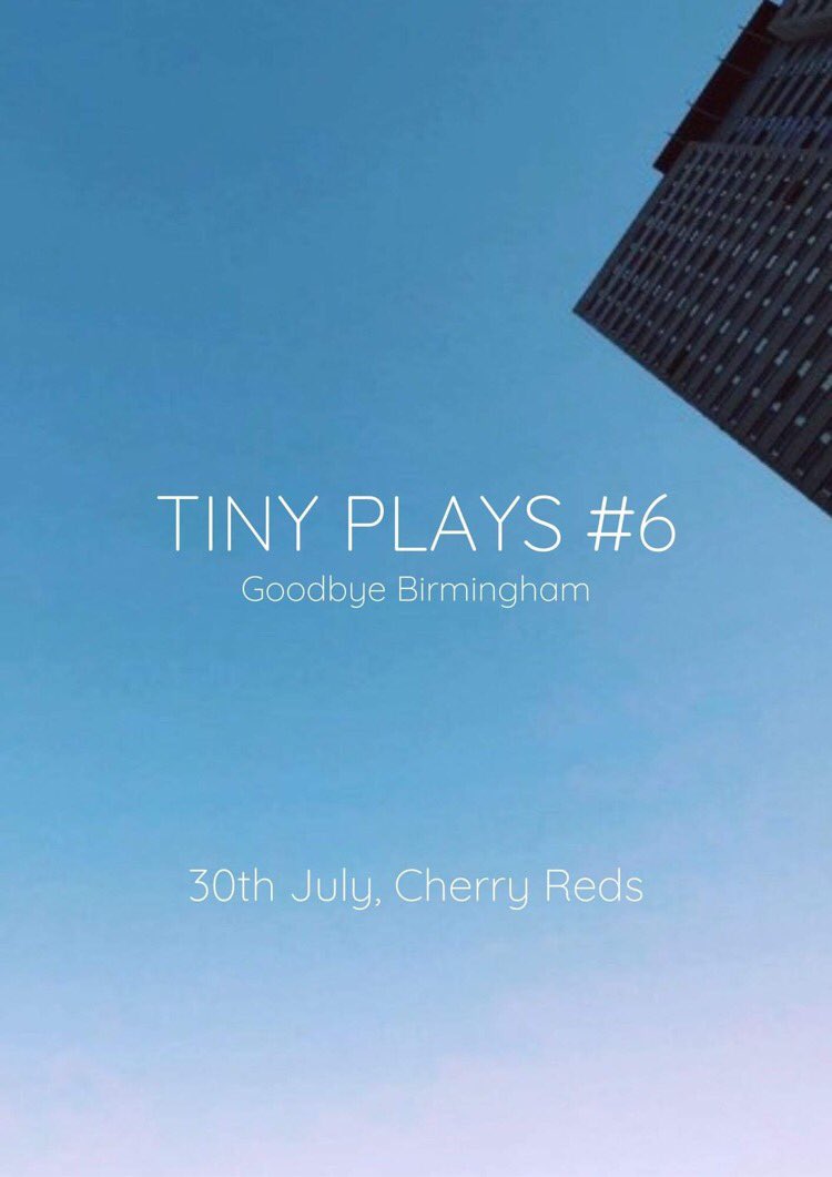 After 3 years, 6 events, 16 short plays and countless pints, we’ll be bringing Tiny Plays in Birmingham to a close with a very heavy but very full heart.

New short plays. Live jazz. Great beers. Free entry. Let's see us out with a bang!

fb.me/e/4UWIGn9UF
