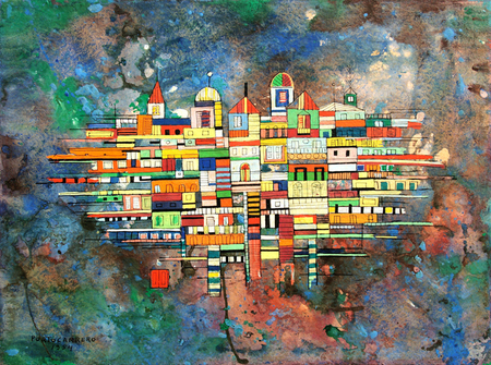 dig_neves's tweet photo. René Portocarrero, Cidade, 1954. https://t.co/wgNaLETtct