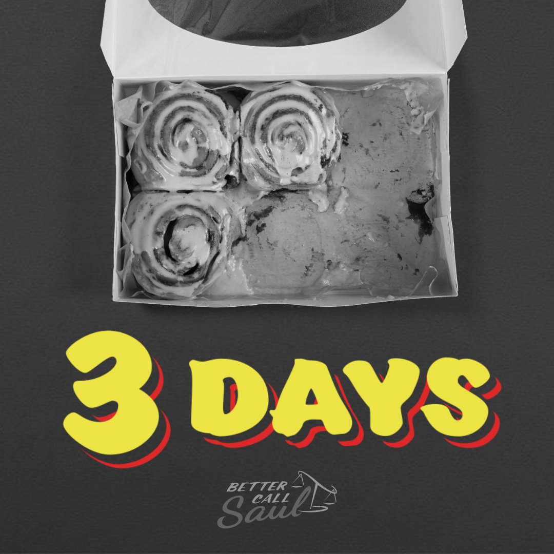 BetterCallSaul's tweet photo. Craving a treat? #BetterCallSaul returns Monday at 9/8c. https://t.co/QzHUivBhYv