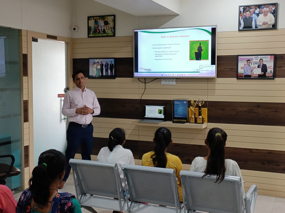 HealthcareRims's tweet photo. Be Educated So That You Can Change The World.
Our Diabetologist @drvpchavda &amp; @DhruviHasnani  addressing the #Diabetes Educational Program Under #NDEP At @HealthcareRims 

#NDEP #NDEP2022 #drvipulchavda #drdhruvihasnani #diabetes #diabetesawareness #diabetescare https://t.co/DnYSzakFpJ