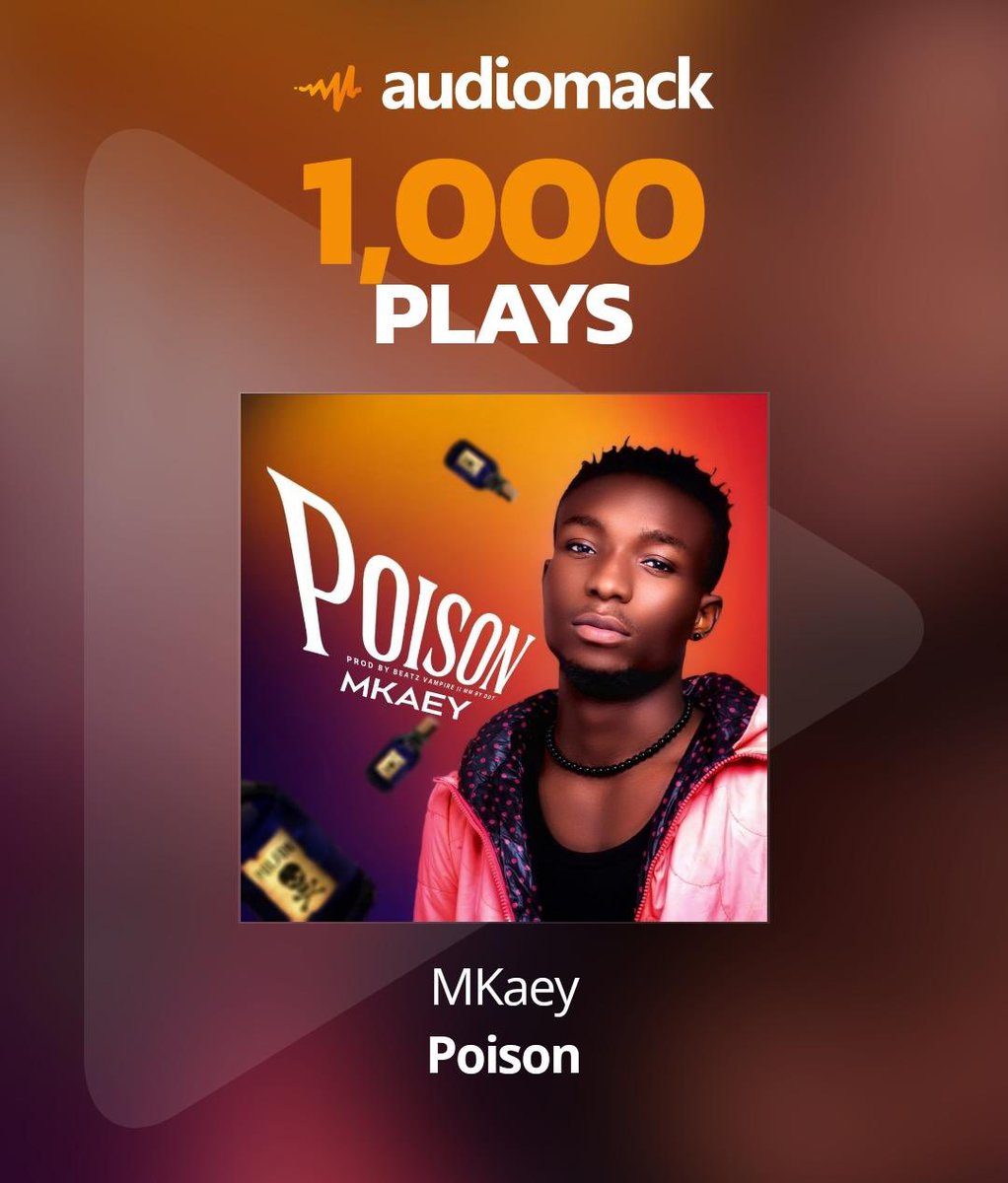 mkaey_officiall's tweet photo. #Poison hit 1000 plays in one week🤝❤️. Thanks fam for the love and support. Let’s keep streaming and enjoying.
#Poison ☠️🥂🔥
#issaWorldWidedistin 🌎🇬🇭🔥🔥🔥 https://t.co/cSrqhxNsLe