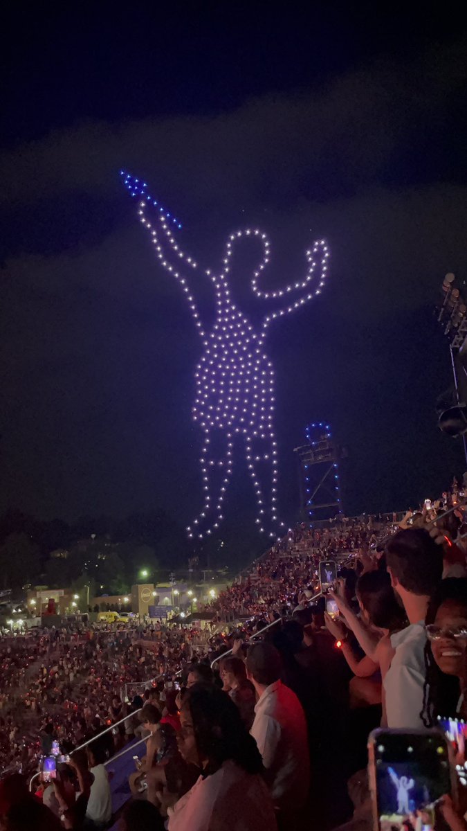 UABMicrobiology's tweet photo. The opening ceremony for the World Games was a night to remember in the magic city. Check out the drones. #TheWorldGames #Bham #TWG2022 https://t.co/3qcLbXliyA