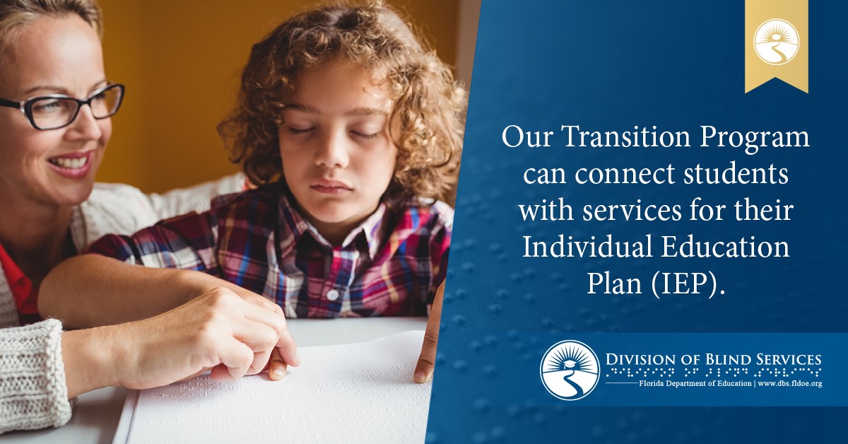 We offer a variety of support &amp; programs to Floridians who are blind or visually impaired. Our clients range from infants to older adults, all with different levels of visual impairments.

Visit dbs.fldoe.org to learn more!

#LowVision #Blind #Florida #accessibility