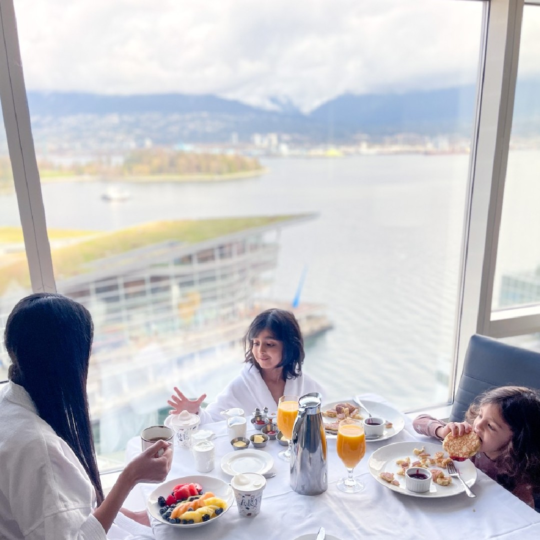 Breakfast tastes better with a Vancouver view. #ThatFairmontFeeling #explorevancouver #vancityviews