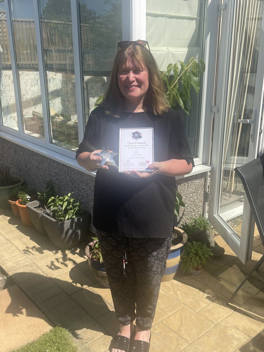 matthudson35's tweet photo. Even though she couldn’t make it today Karen has had her Chair’s Award delivered this PM @samparrett1 @NeilCoates4 @LSEColleges https://t.co/C7VqINRyvI