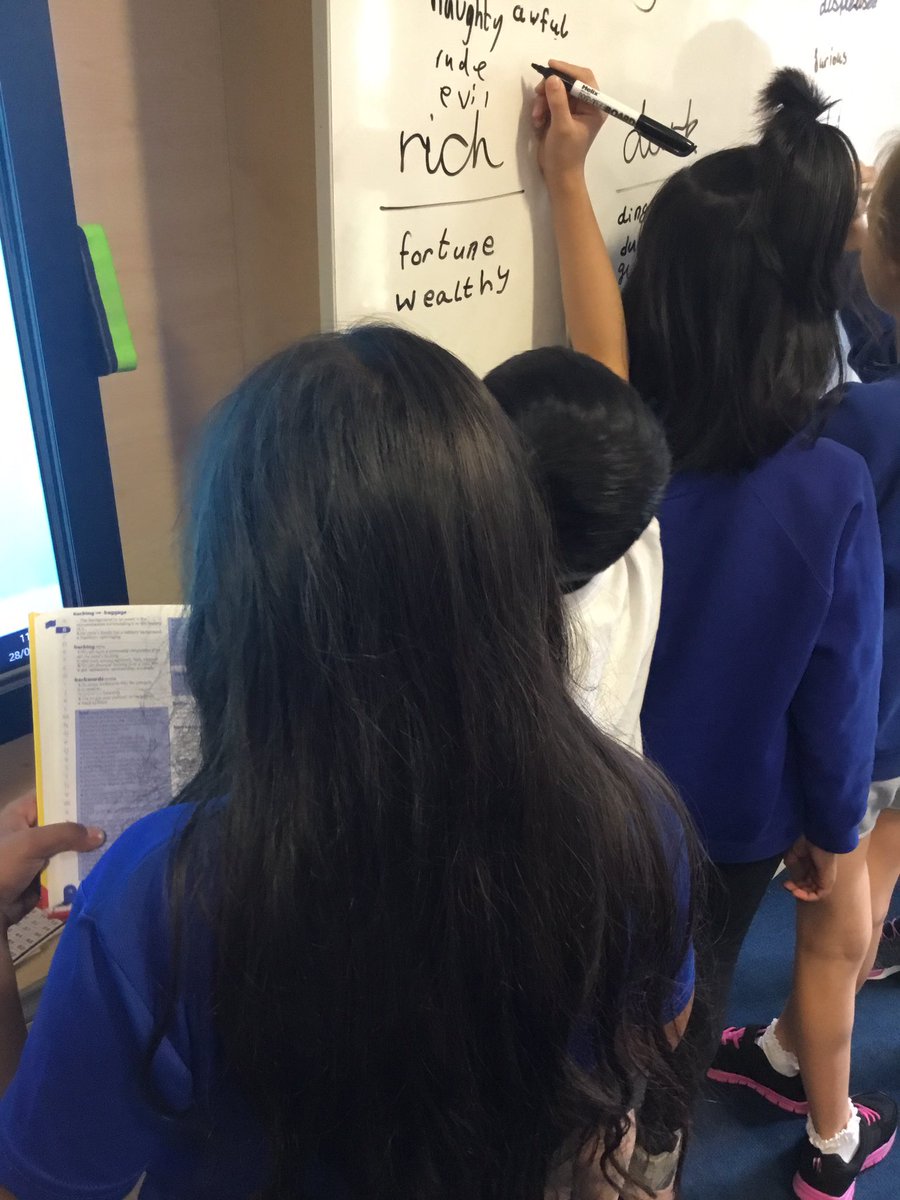 MissMAbraham's tweet photo. We chose boring adjectives to ban and went on a synonym hunt for powerful adjectives! #WritingIsCentral https://t.co/P03AoVSV8Y