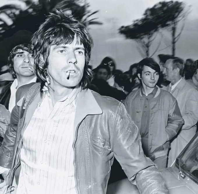 crockpics's tweet image. Keith Richards at Cannes in France in 1971.