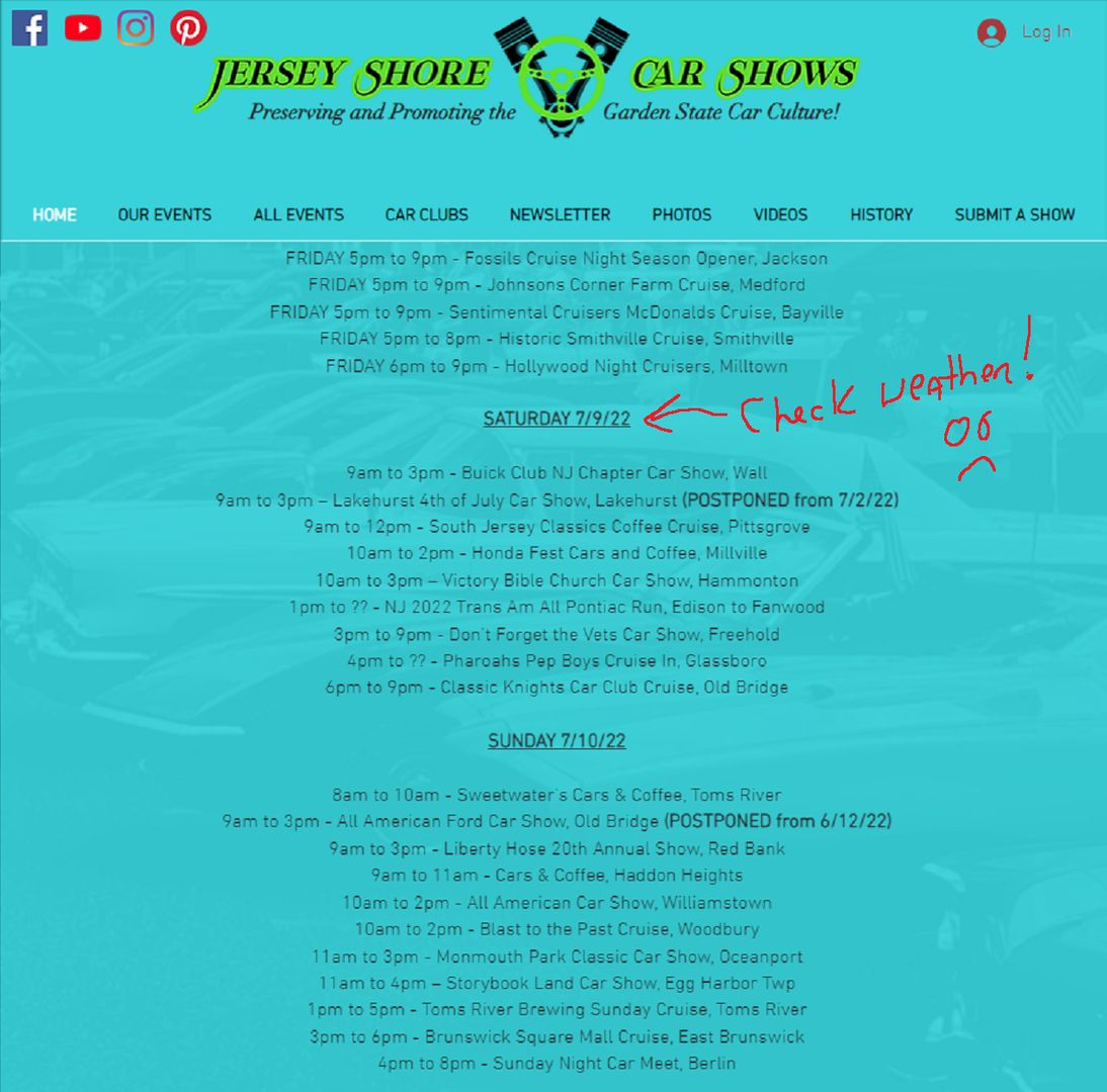 Jersey Shore Car Shows tweet media