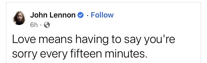 Holy shit John Lennon came back to life and posted cringe!