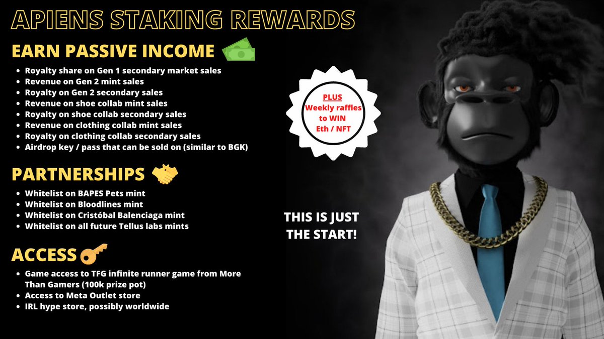 leehanson's tweet photo. I'll just leave this here 👀
If your NFT isn't working for you, then your NFT isn't working! More than a PFP, @TheApiens are an investment for a secure financial future!📈🚀

❤️Like &amp; Retweet
 ✍️ Tag a friend in comments

#apienstakeover #passiveincome #NFTCommunity https://t.co/Tvf4K5JXXl
