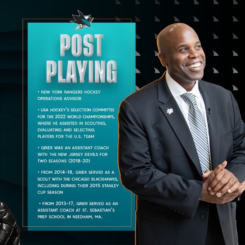 SanJoseSharks's tweet photo. He might be a first-time GM, but he's got plenty of NHL experience 👊