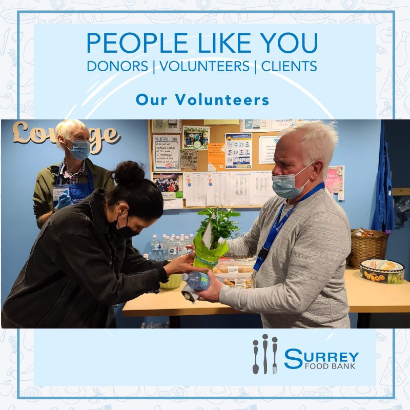 SurreyFoodBank's tweet photo. Thank you to our volunteers who are "People Like You", who made the decision many years ago to volunteer at the Surrey Food Bank and are still volunteering today. 
#SurreyFoodBank #PeopleLikeYou #Volunteer #HelpingYourCommunity #SurreyLife https://t.co/PvH1ceizph