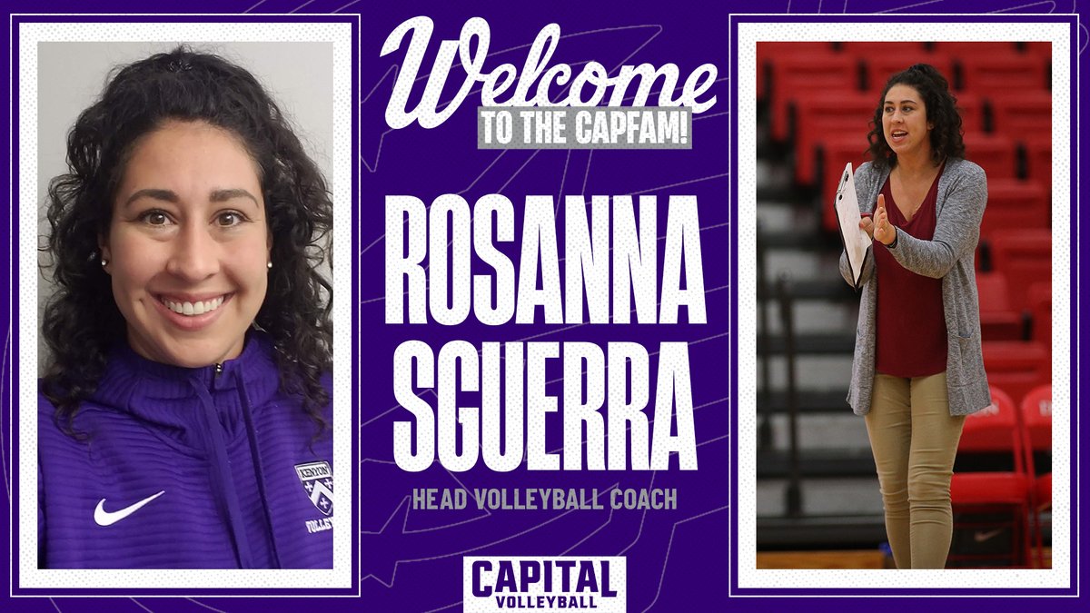 cap_athletics's tweet image. NEWS: Rosanna Sguerra has been named the newest head coach of @CapVolleyball! She comes to Capital after most recently serving as the head coach at Kenyon College. #CapFam #CapVB 

athletics.capital.edu/news/2022/7/8/…