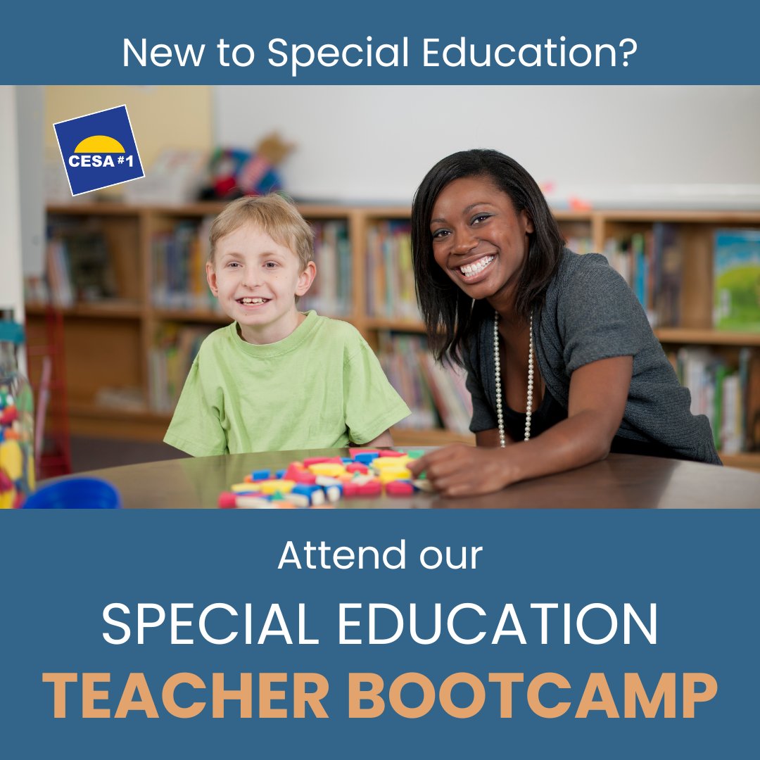 Are you a first year #SpecialEducation teacher? Attend our bootcamp on August 4 to learn about IEPs, paperwork, servicing students and developing relationships with parents. ow.ly/nTXe50JLPc3