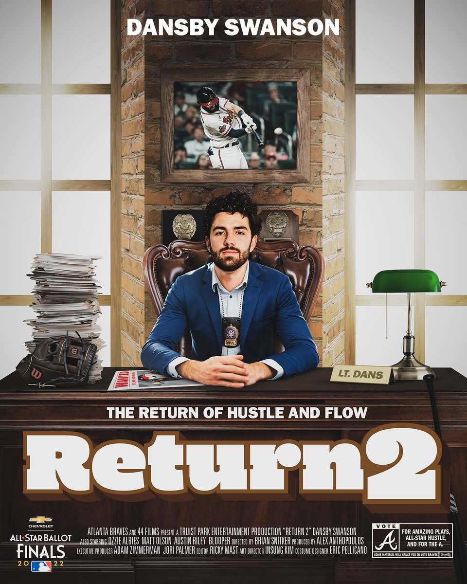 A made-up movie poster featuring Dansby Swanson. 