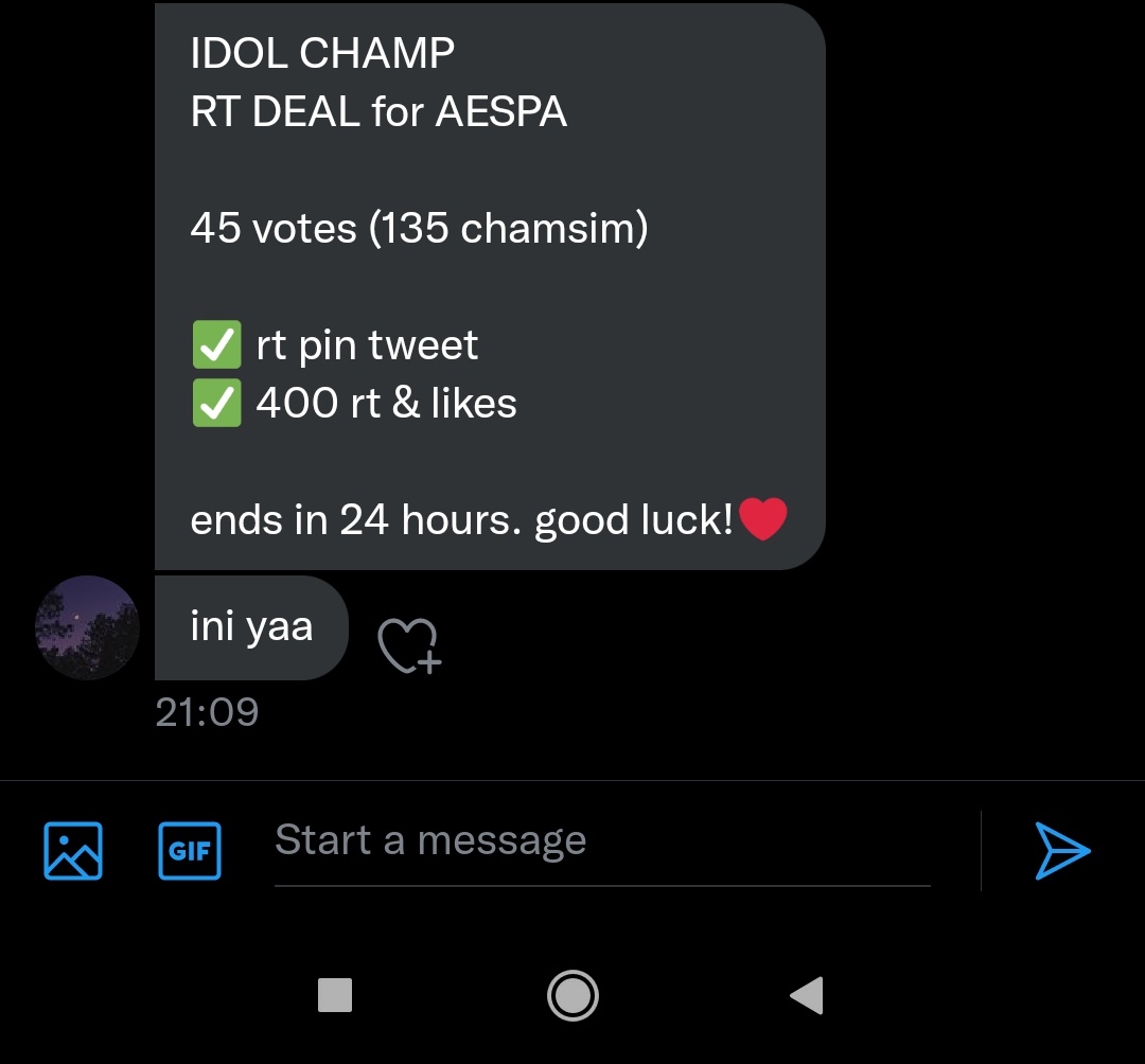 seonghuwe's tweet photo. RT DEAL FOR #aespa ON IDOL CHAMP

~ 45 votes (135 chamsim) 
~ rt pin @sellvotesina
~ 400 rt &amp; like this twt

Time Limit : 24 Hours
Let's goo MYs!!! https://t.co/MBSFaKqY4F