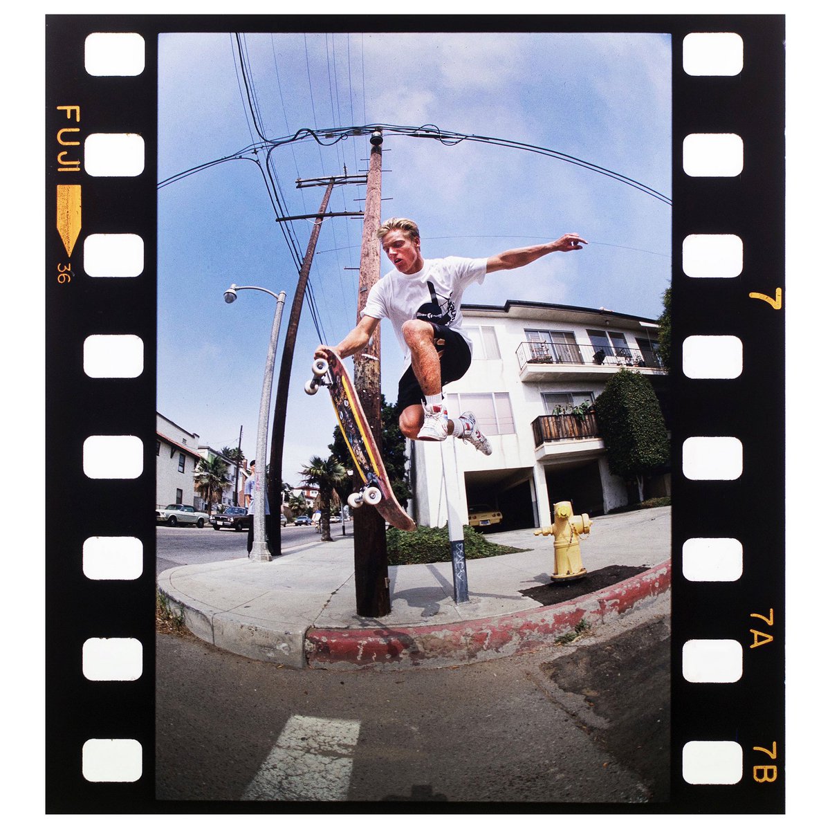 Natas Kaupas, Santa Monica 1988. Unpublished and one of my personal favorites and one I was fortunate to capture with my Nikon FM2 and a roll of Fujichrome. Prints available jgrantbrittainphotos.com