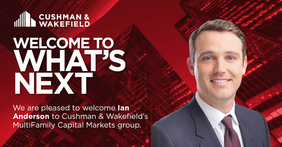 CushWakeTN's tweet photo. We are pleased to welcome Ian Anderson, Director, to our #Nashville Multi-Family Capital Markets group. 
@CushWakeTN  #CRE #CushWake https://t.co/A2EceyVBZB