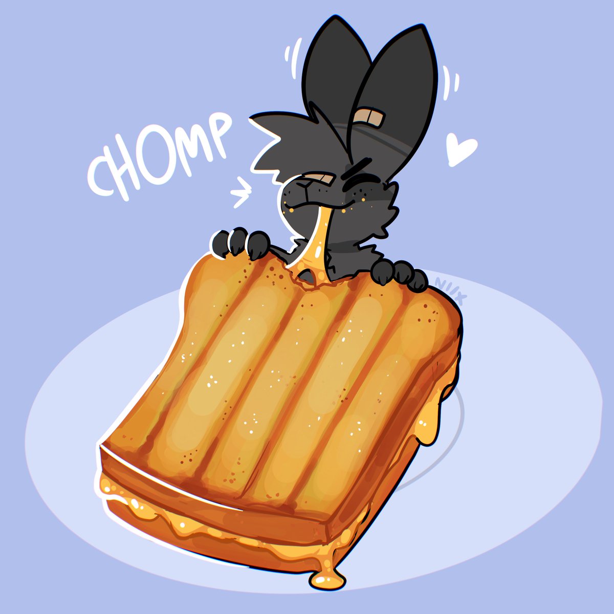 NiixARTs's tweet image. Chomping on da french toast
