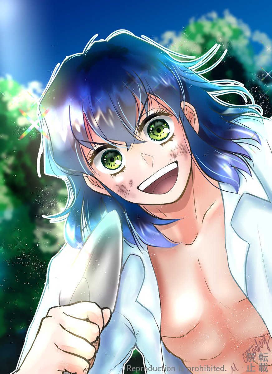 MamiOttosky*kmt🐗さんがTwitterに投稿した嘴平伊之助(鬼滅の刃)のイラスト。