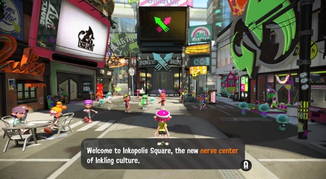 JoeCool_WiiU's tweet photo. Thanks to the new Splatoon website, we know that the welcome we received when we arrived to Inkopolis was from none other than Judd! How about that! His telepathy must have a really long range.
#Splatoon 
https://t.co/ivZ7fdzGnh https://t.co/kpU9rzDMBz
