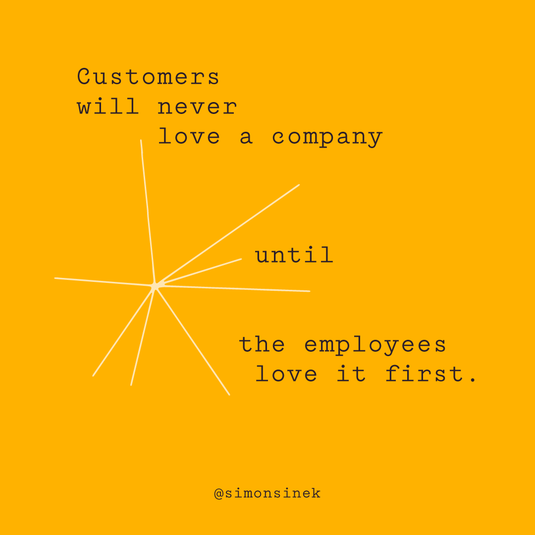 SpeakerWorld's tweet photo. #NotesToInspire by the unshakable optimist @simonsinek: "Customers will never love a company until the employees love it first." #employeeexperience #culture https://t.co/P6IzadJmSF