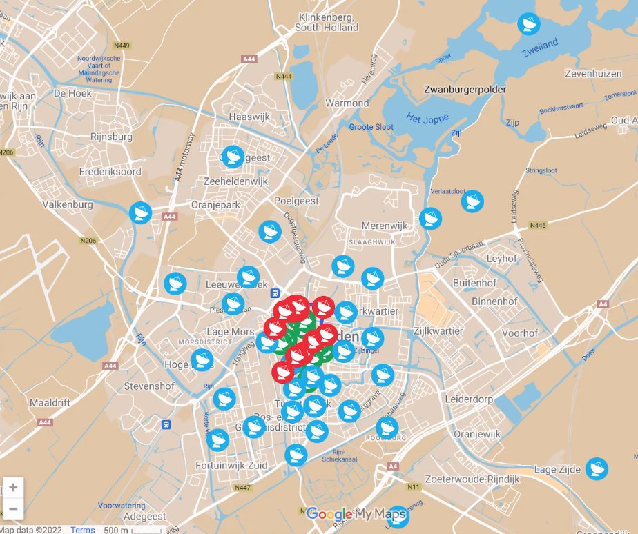 NienkeMarel's tweet photo. This is beyond cool! 🤯😍 The @almaobs array projected onto Leiden city, and you can now do a 5 km guided walking tour along the 15 central 'antenna locations' (Leiden landmarks), switch on the antennas and see how interferometry creates an image! https://t.co/z6rSqeBTHm https://t.co/rBgfUEhDaz
