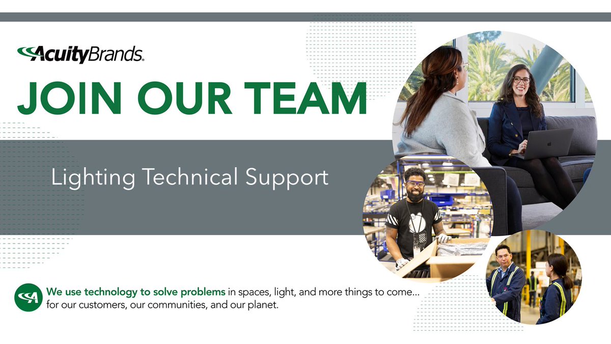 AcuityBrands's tweet photo. We're hiring! As Lighting Technical Support, you'll help customers receive quality support to quickly diagnose and resolve problems. Learn more and apply: https://t.co/9kTVzqoiav
#Lighting #TechnicalSupport #CustomerServiceJobs #AcuityBrands #NowHiring #TechSupportJobs https://t.co/QinfRvr5ul