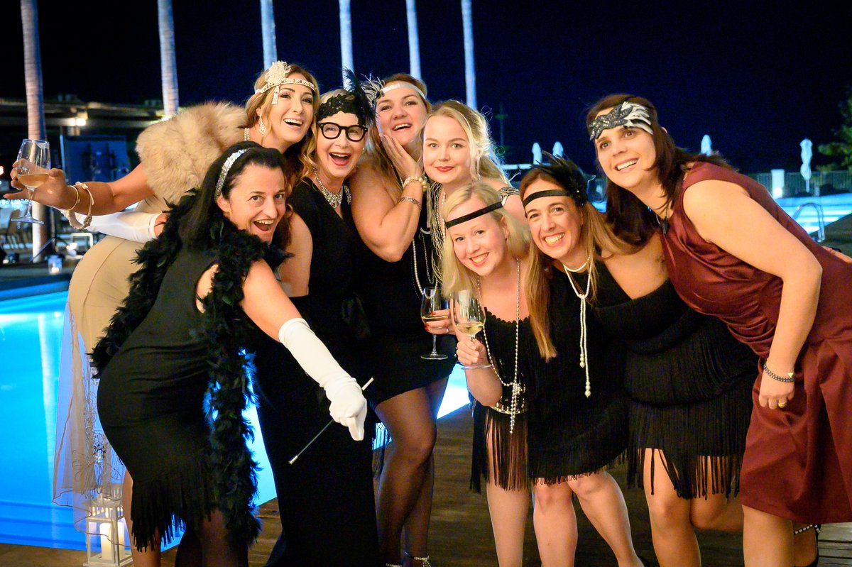 HotecEvents's tweet photo. #FlashbackFriday to the roaring twenties farewell reception & dinner at #HotecEU 2021! Attendees enjoyed a night full of cocktails, delicious food & dancing. Feeling the FOMO? Apply today to join us at #HotecEMEA 2022, 21-24 September in Portugal. Go to https://t.co/1RBFGrznii. https://t.co/ceDFkj136K