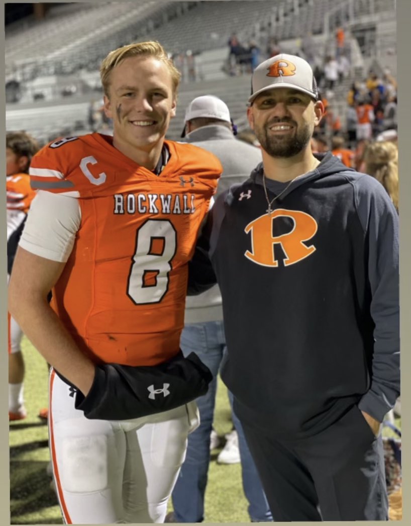 CoachColvin7's tweet photo. Was awesome to get a call that Kemp QB1 @CameronClamon and Rockwall QB1 @Braedyn_Locke3 met in Mexico! It's a small world! 2 of the best I was privileged to coach. https://t.co/56bpl5WYXz