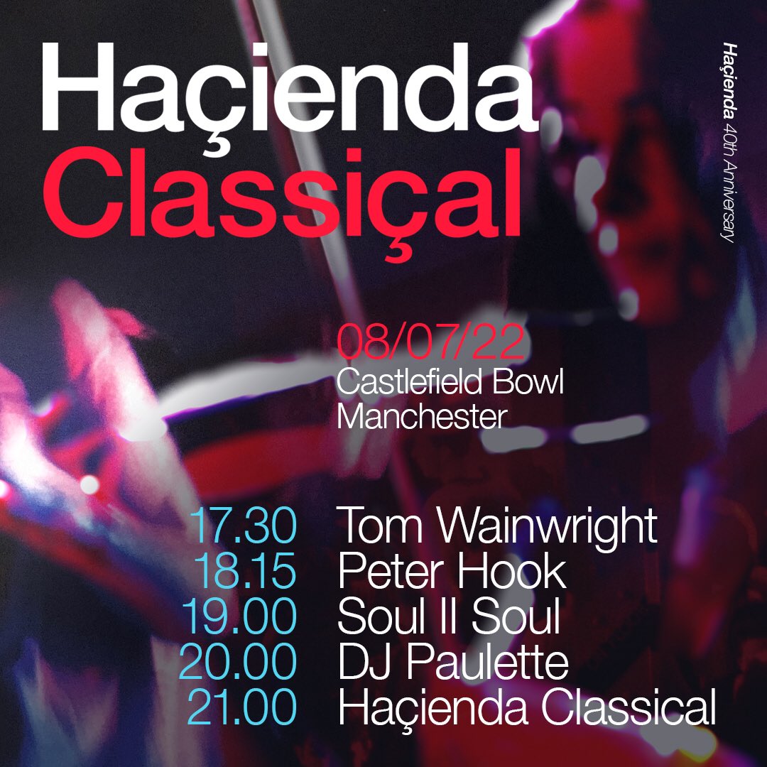It’s show time 💖💖💖💖 .@Fac51hacienda #haciendaclassical #castlefieldbowl .@Tom_wainwright .@peterhook .@Soul2SoulUK .@DJPAULETTE