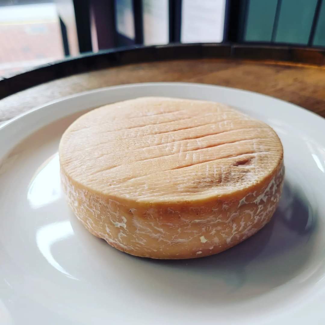 TheGrumpyGoat_'s tweet photo. TIPSY EWE!!! 🧀🐑🍻

A three way collaboration between @TheGrumpyGoat_ @VillageMaid @LittleEarthBeer 🤯

Village Maids 'Wigmore' has been lovingly washed in Little Earth Projects Simcoe Sour 🤤🤤🤤

BEER + CHEESE = 😁

#beerandcheese #worldcheeseawards #cheesewashingproject https://t.co/HVPKnmU4JL