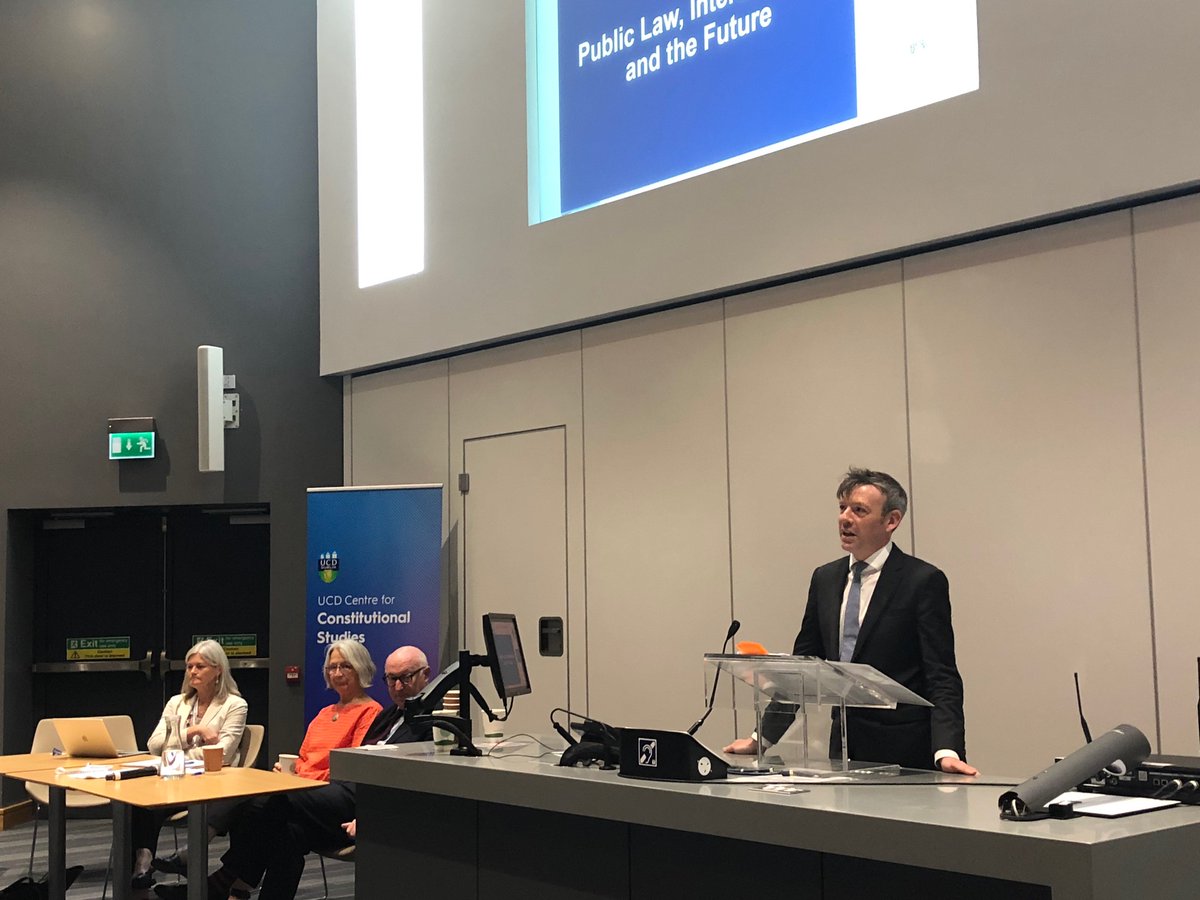 Prof Eoin Carolan opens the closing plenary on Public Law, Intersections & the Future feat Justice Murray, Prof Napoleon & Prof O’Regan #publiclaw20222