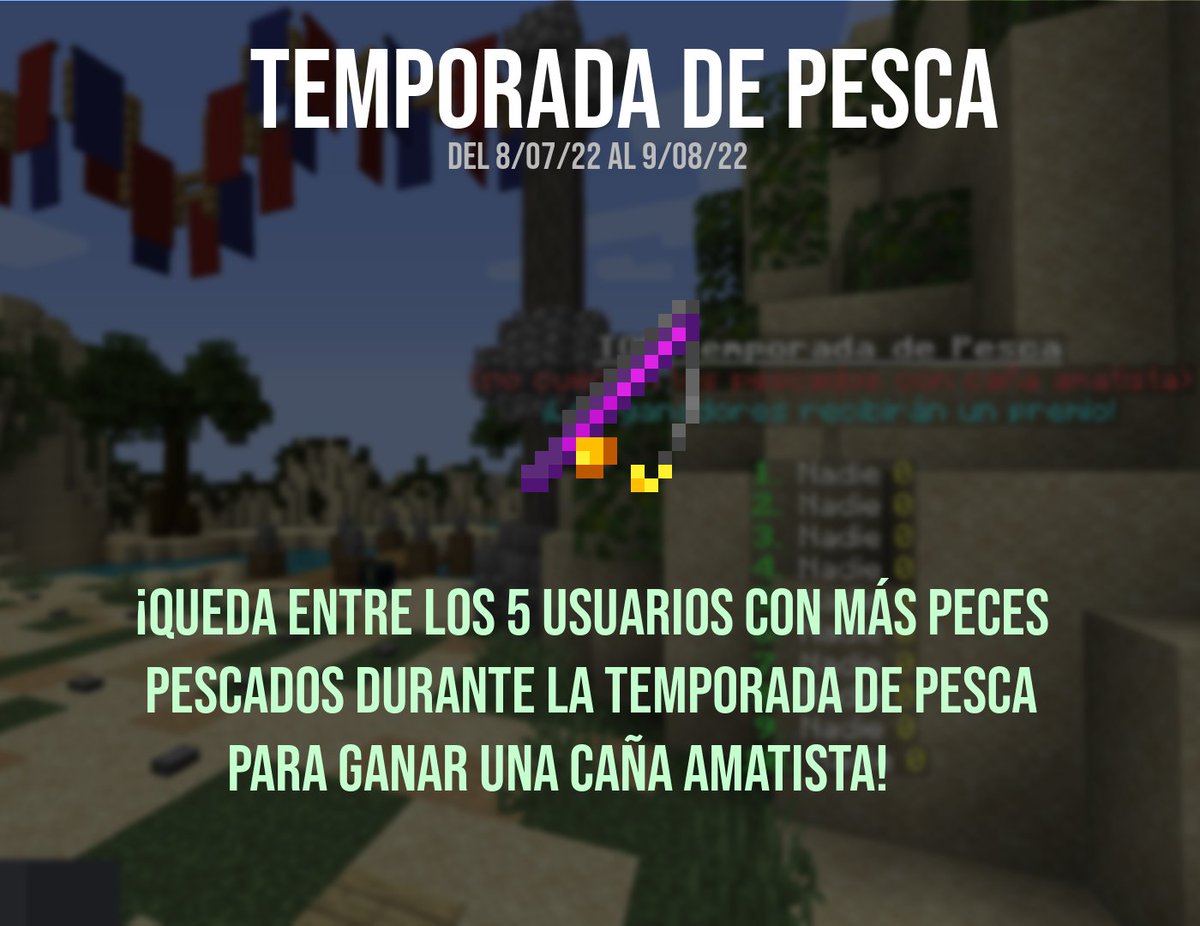 GeoBlockMC's tweet photo. ¡Desde hoy hasta el 9 de agosto, disfruta de la Temporada de Pesca! #geoblock #minecraft https://t.co/cuoIXnVNHi