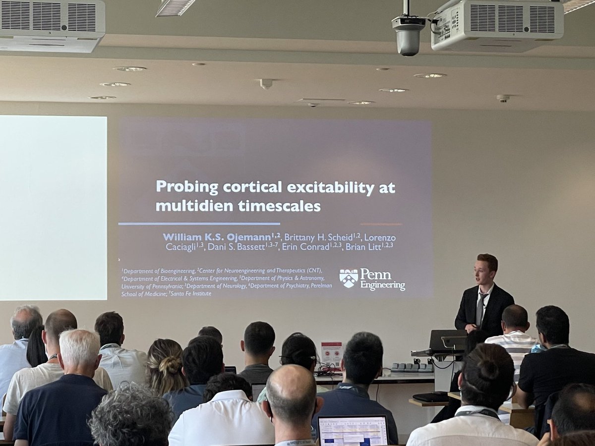 William Ojemann (@wojemann) on Twitter photo So excited to have been able to give a talk about our work on multi-day cycles in stimulation response at #ICTALS2022! Special thanks to <a href="/bscheid/">Brittany H. Scheid</a>, <a href="/CaciagliLorenzo/">Lorenzo Caciagli</a>, <a href="/DaniSBassett/">Dani S. Bassett</a>, Erin Conrad, and <a href="/BrianLitt2/">Brian Litt</a> for all of their help and <a href="/inselgruppe/">Insel Gruppe</a> for hosting. So excited to have been able to give a talk about our work on multi-day cycles in stimulation response at #ICTALS2022! Special thanks to <a href="/bscheid/">Brittany H. Scheid</a>, <a href="/CaciagliLorenzo/">Lorenzo Caciagli</a>, <a href="/DaniSBassett/">Dani S. Bassett</a>, Erin Conrad, and <a href="/BrianLitt2/">Brian Litt</a> for all of their help and <a href="/inselgruppe/">Insel Gruppe</a> for hosting.