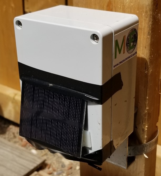 A sneak peak at our new prototype V2 #solarpower #blockchain #AirQuality Monitoring station in our testbed.  The device measures PM levels 1,2.5,4 &amp; 10 um along with temperature+pressure+humidity.