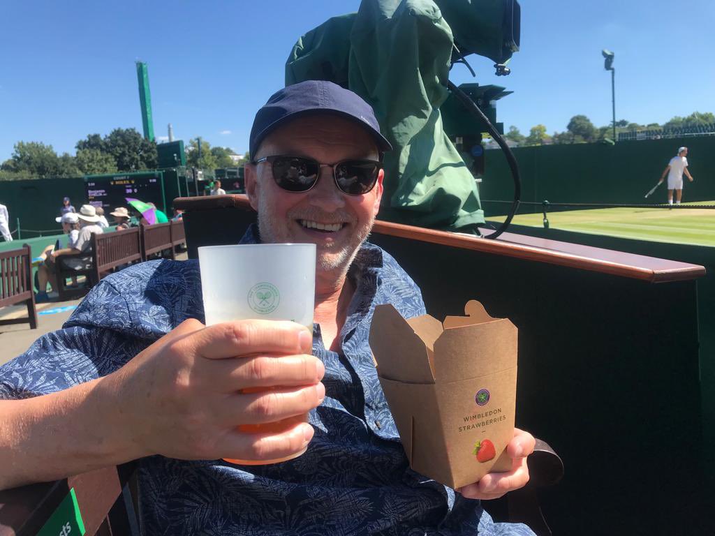 TFC1964's tweet photo. Pimms and strawberries #wimbledon https://t.co/LWjOkdSlK9