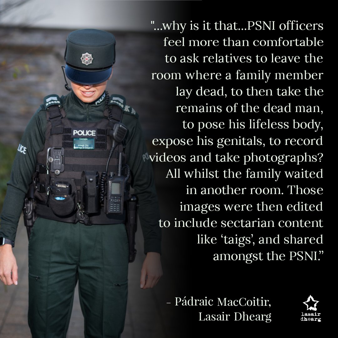 LasairDhearg's tweet photo. The PSNI: https://t.co/L1jLcMbGuG