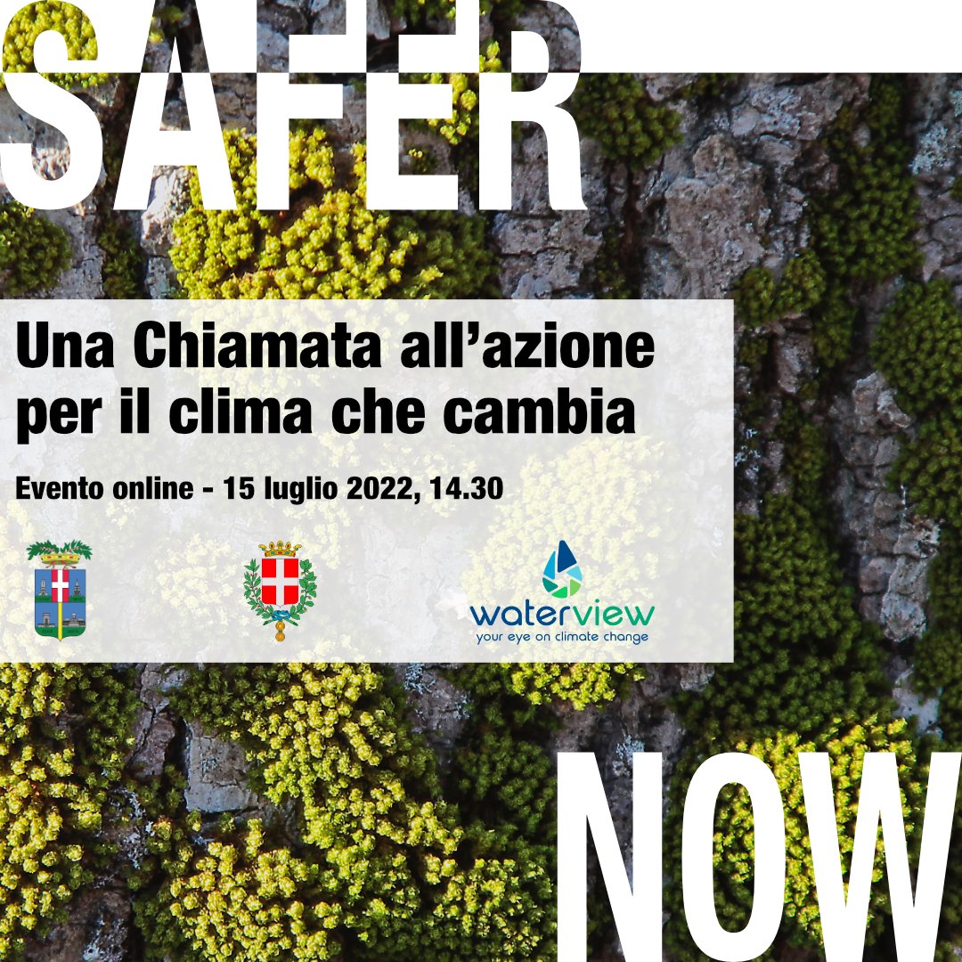 🌎 Si terrà venerdì 15 luglio, alle 14.30, l’evento online “Safer Now - Una Chiamata all’Azione per il #clima che cambia”
🤝 L’iniziativa è organizzata dalla società spin-off del <a href="/PoliTOnews/">Politecnico di Torino</a> <a href="/waterview_it/">WaterView</a> in sinergia con il Comune e la <a href="/ProvinciaVi/">Provincia di Vicenza</a> 

ℹ️ bit.ly/3Injp8O