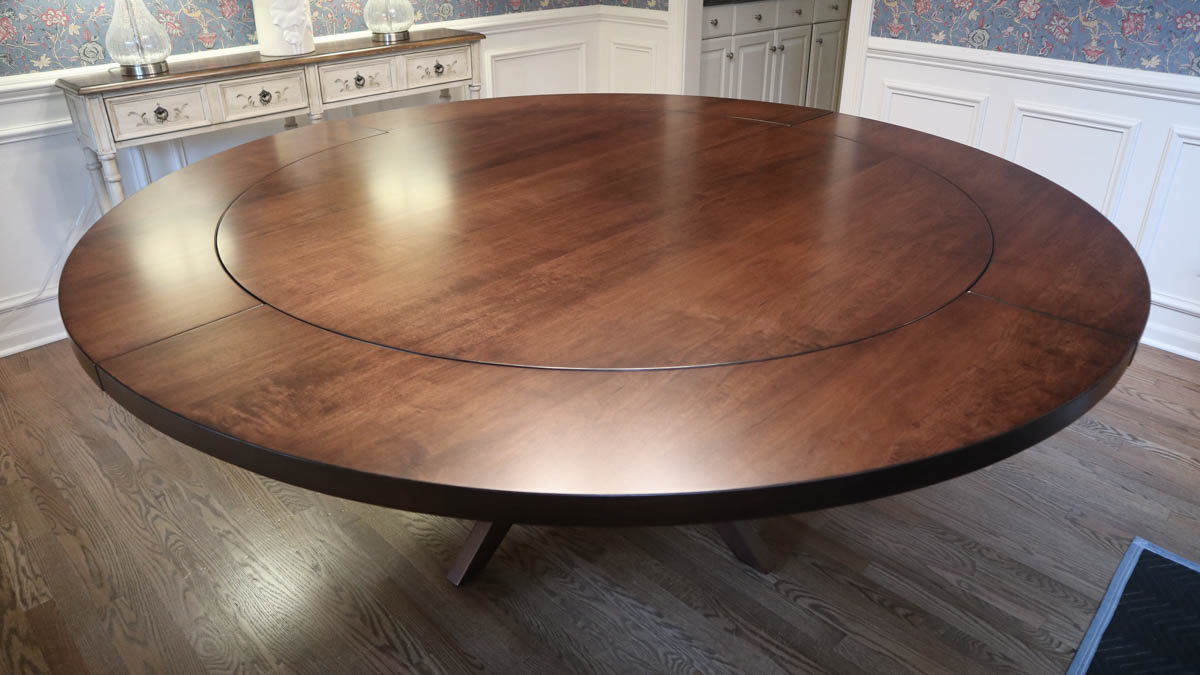 HandmadeTables's tweet image. We offer perimeter leaves so you can keep your table round WITH extensions!

#tableextensions #roundtable