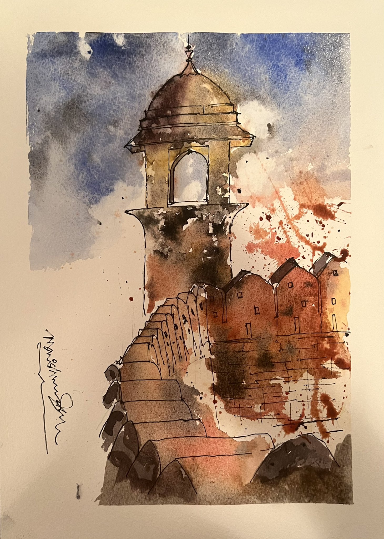 Manish Mundra on X: Hope you like this watercolor painting done by me.  #Keeplearning !! #Watercolors!! #passion #art #life   / X