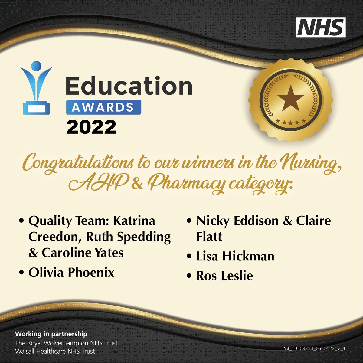 A round of applause for our winners in the Nursing AHP &amp; Pharmacy category! 👏