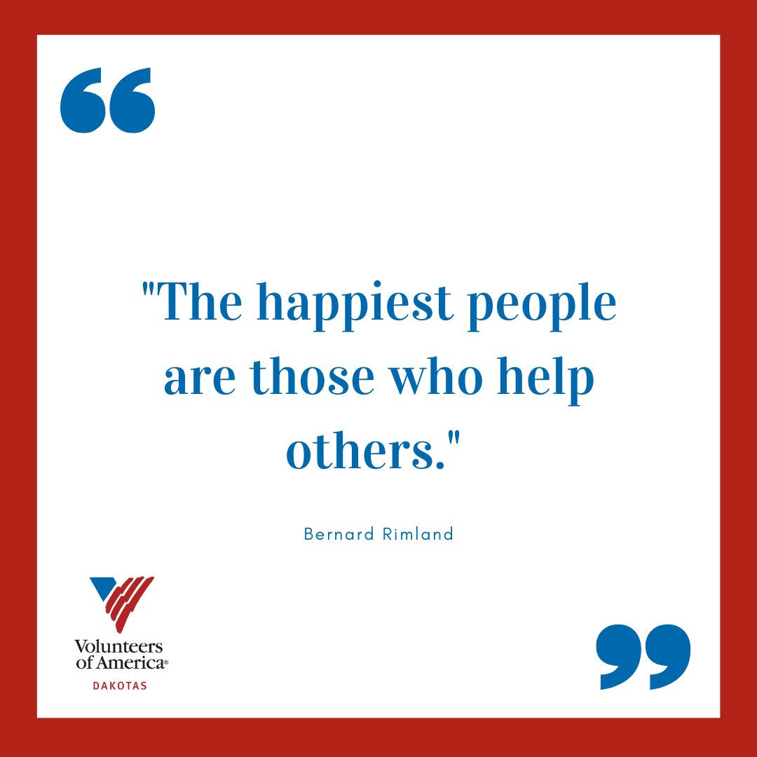 At Volunteers of America, Dakotas, we are called to serve people on the path to transformation. Our ministry is led by trained staff with a dedication to humble service, stewardship and quality.

Learn more about our ministry of service at ow.ly/GU5J50JJStC.

#VOADakotas