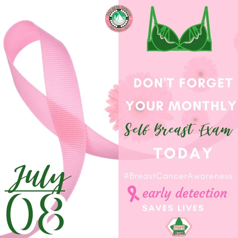 AKA_TBO's tweet photo. It's the 8th of the month - time to check out "the girls" and check on your Girls. Don't forget to remind at least 8 women to complete a self breast exam (SBE) today!
#BeABreastFriend #SBEChallenge #WomensHealth #TargetII #AKA1908 #AKAFWR #AKATBO #TauBetaOmega #TBΩ https://t.co/SnNQdkjtt1