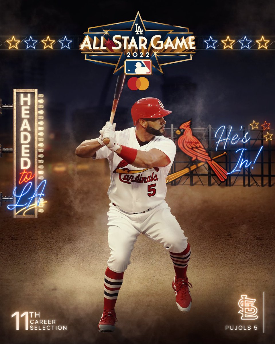 Final season, final All-Star Game! @PujolsFive is heading to LA!, image size:960x1200