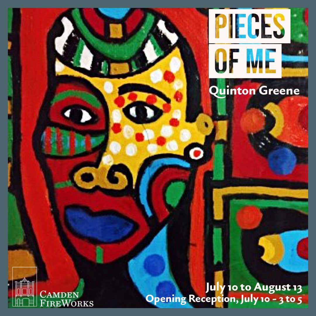 CamdenFireArt's tweet photo. This Sunday from 3 to 5, come to the firehouse for Quinton Greene's opening reception. We are so excited for you to see his work. You will not be disappointed.
See you Sunday!
#CamdenFireWorks
#QuintonGreene
#PiecesOfMe https://t.co/CIXmgvX6pn