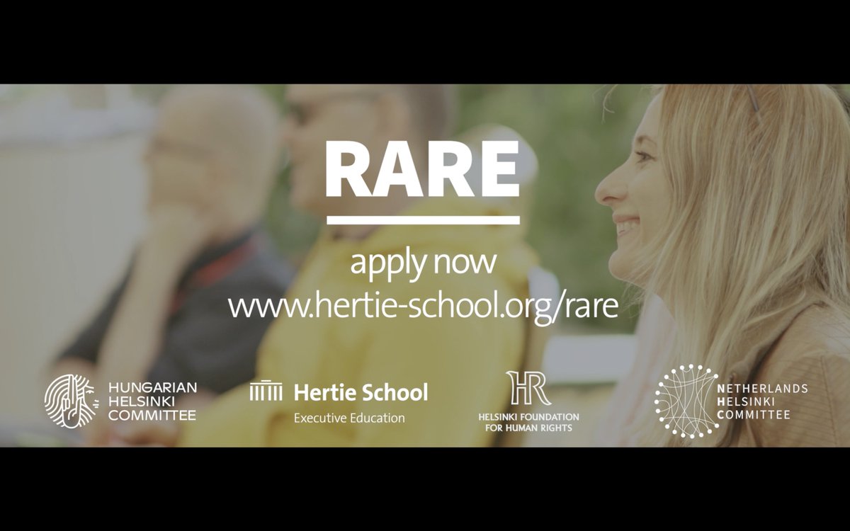 📣 Calling all #humanrights defenders and civil society leaders from any EU member state -
Apply now for RARE 2022-2024!
Apply by 24 July to join #ourRAREpeople in @RechargeRARE & take action together for #civicspace and the #ruleoflaw in the EU.  
More: hertie-school.org/en/rare-apply-…
