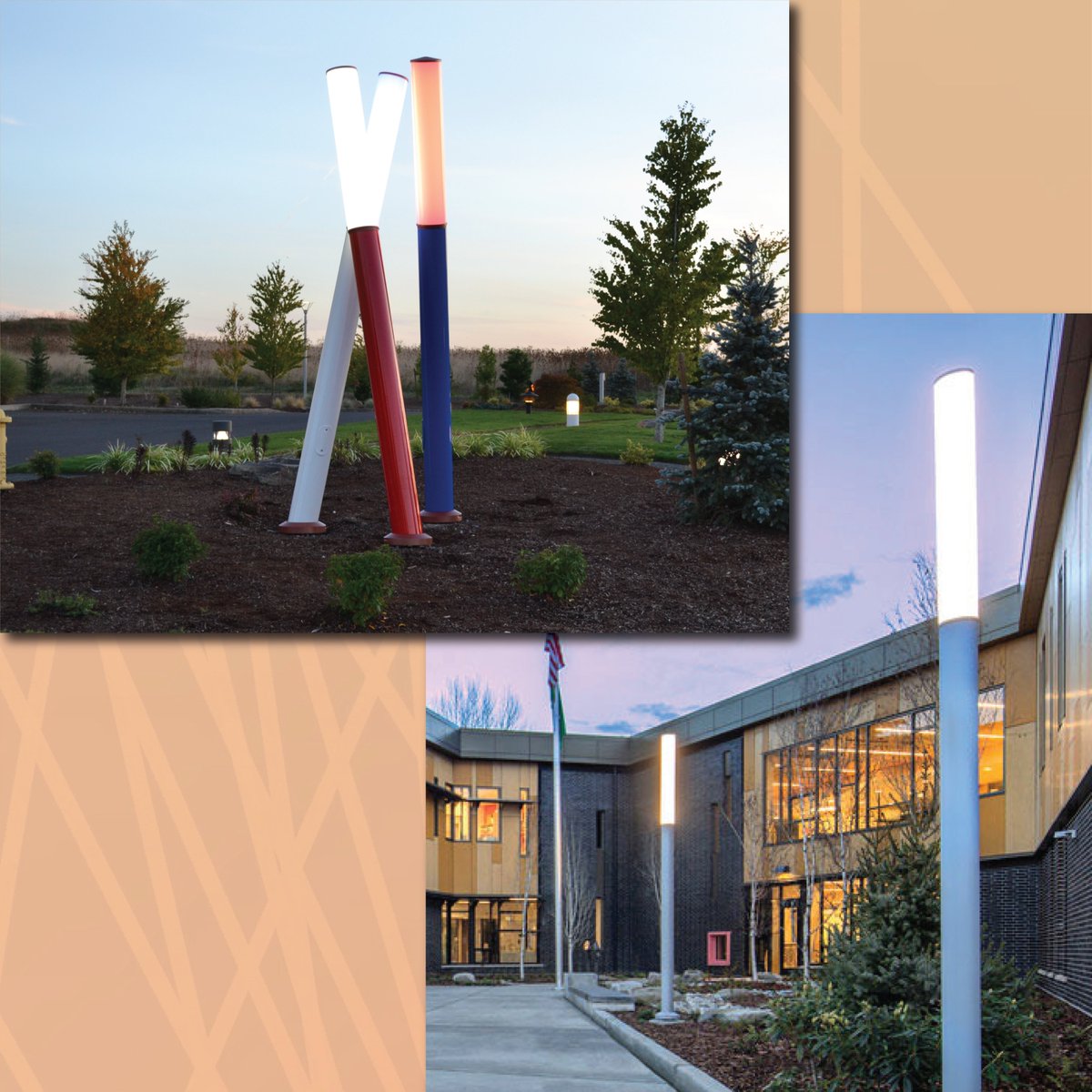 The Smith Light Column &amp; Bollard has been a popular choice for many designs. Custom lettering, shields &amp; patterns, the Smith has endless options for customization &amp; modification. Available in both round &amp; square styles, fitting attractively into any environment. #Smith #Lighting