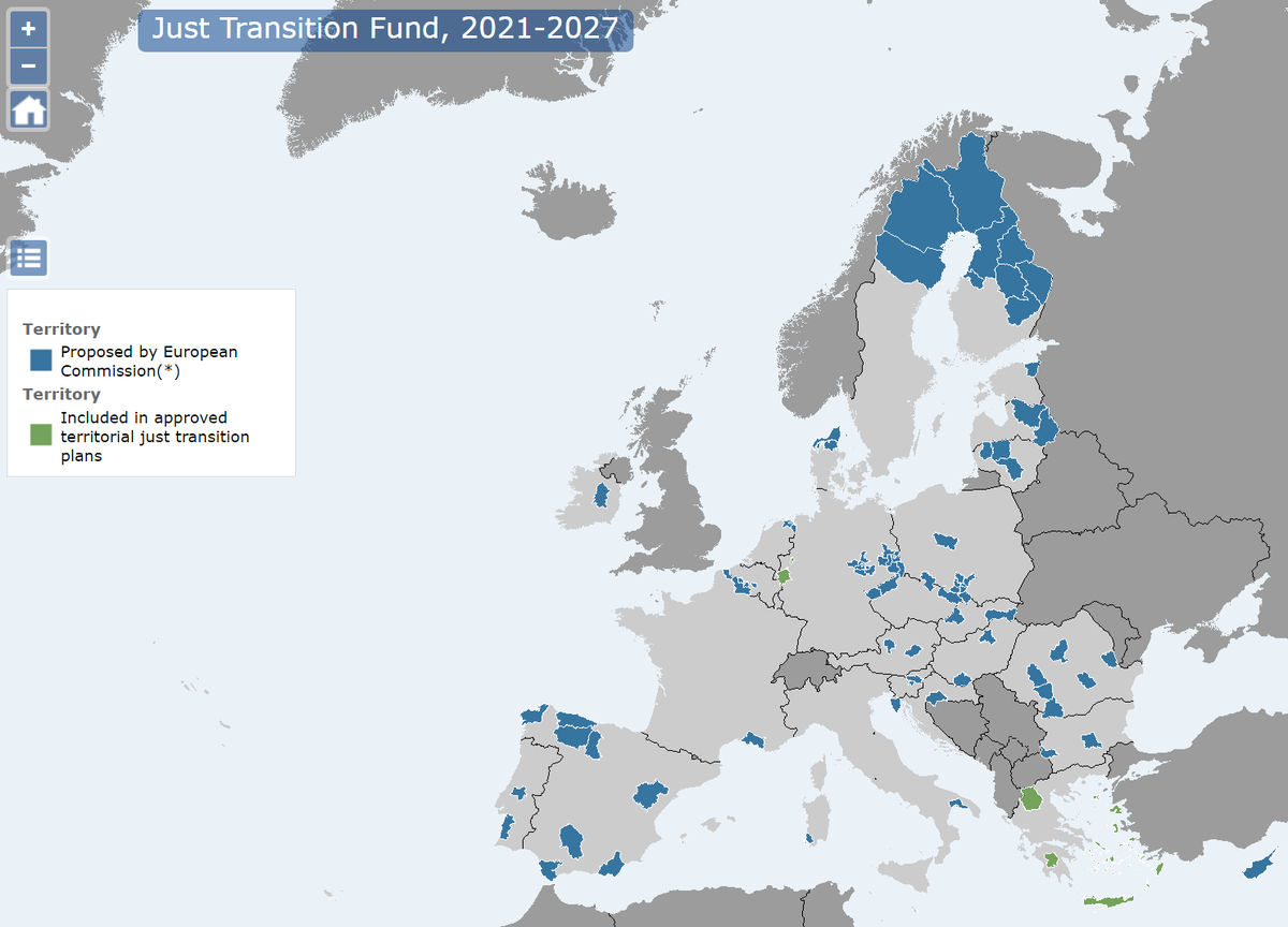 SanderHappaerts's tweet photo. After ๐ฌ๐ท&๐จ๐พ, other EUcountries are now finalising their JTF plans
These will help the people and places most affected by the transition to climate neutrality #leavenoregionbehind
Follow the progress of the JTF here https://t.co/EVvHUnCFsI (5/5) https://t.co/Mxyyo7VWp0